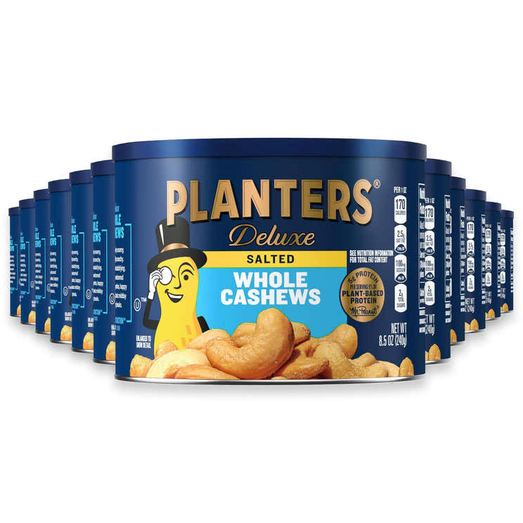 Planters Deluxe Cashews 8.5 oz - 12 Pack | Planters - Pre Order