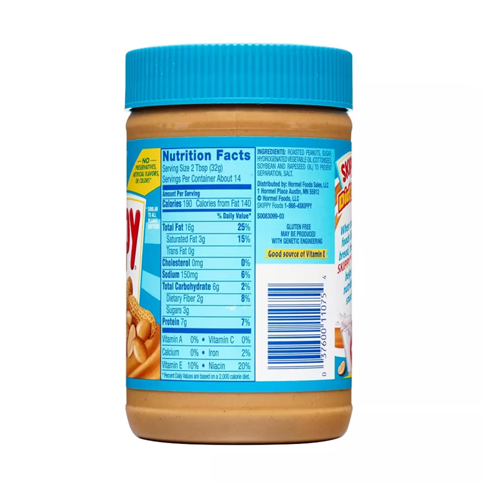 Skippy Creamy Peanut Butter - 16.3oz - 12 Pack