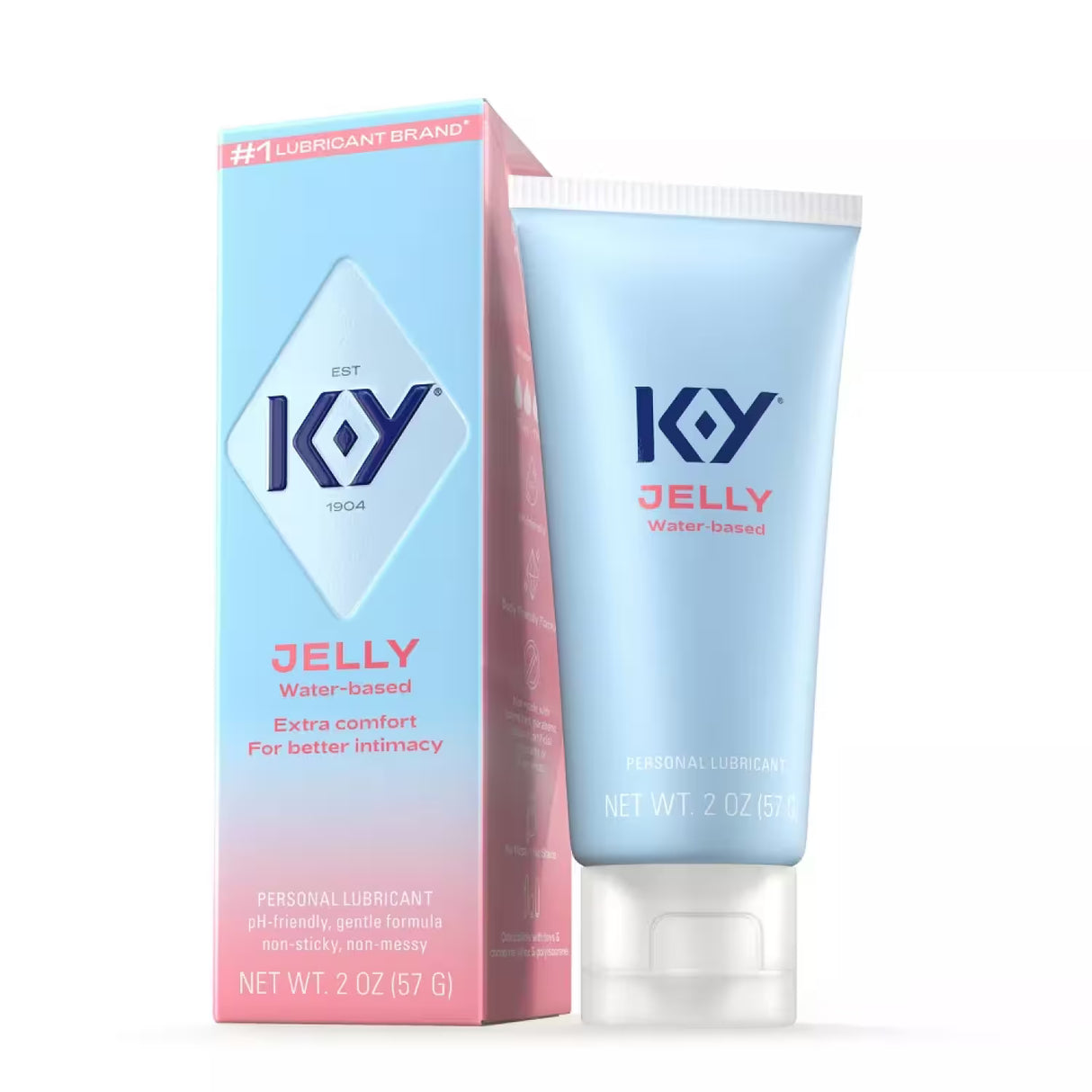 K-Y Jelly Water-Based Lubricant, 2 oz - 72 Pack