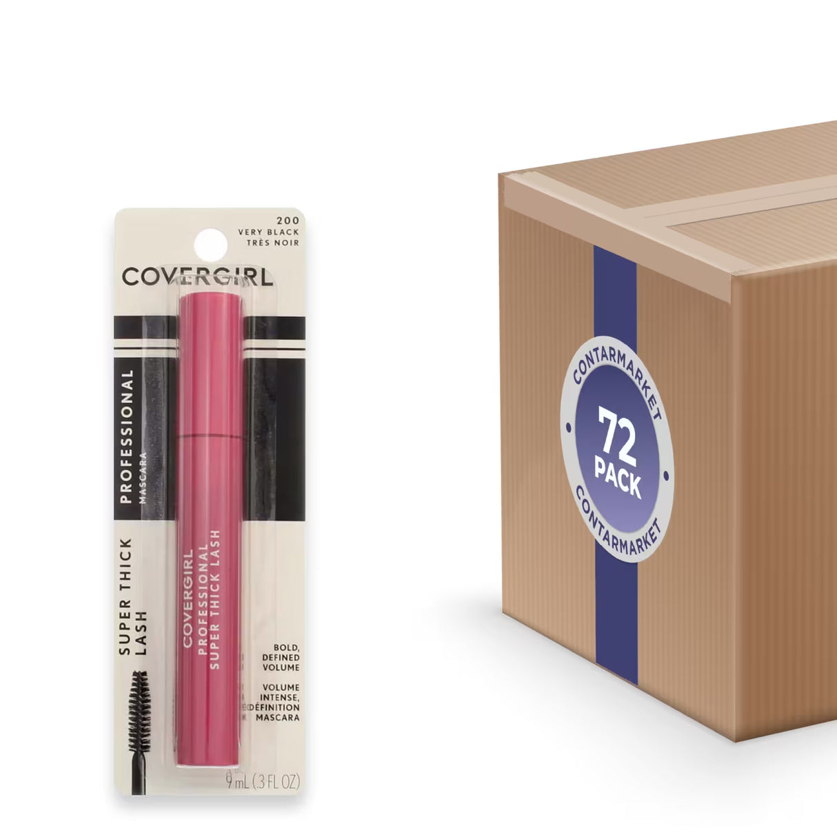CoverGirl Professional Super Thick Lash Mascara, Very Black 200 - 72 Pack