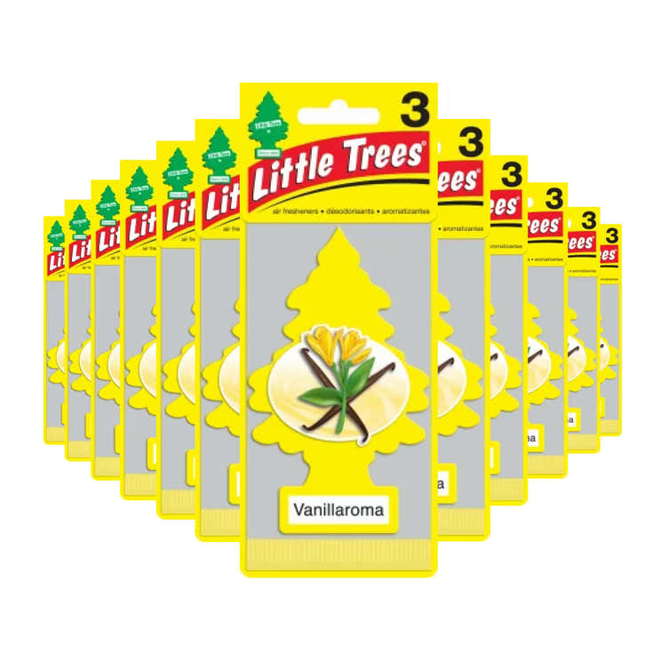 Little Trees Solid Air Freshener, Vanillaroma – 8 Ct – 96 Pack | Little Trees - Pre Order