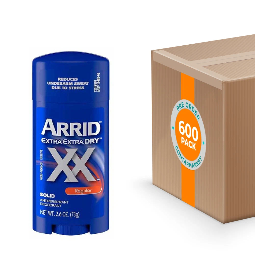 Arrid Extra Dry Wide Regular Solid Antiperspirant & Deodorant Stick  2.6 oz - 600 Pack