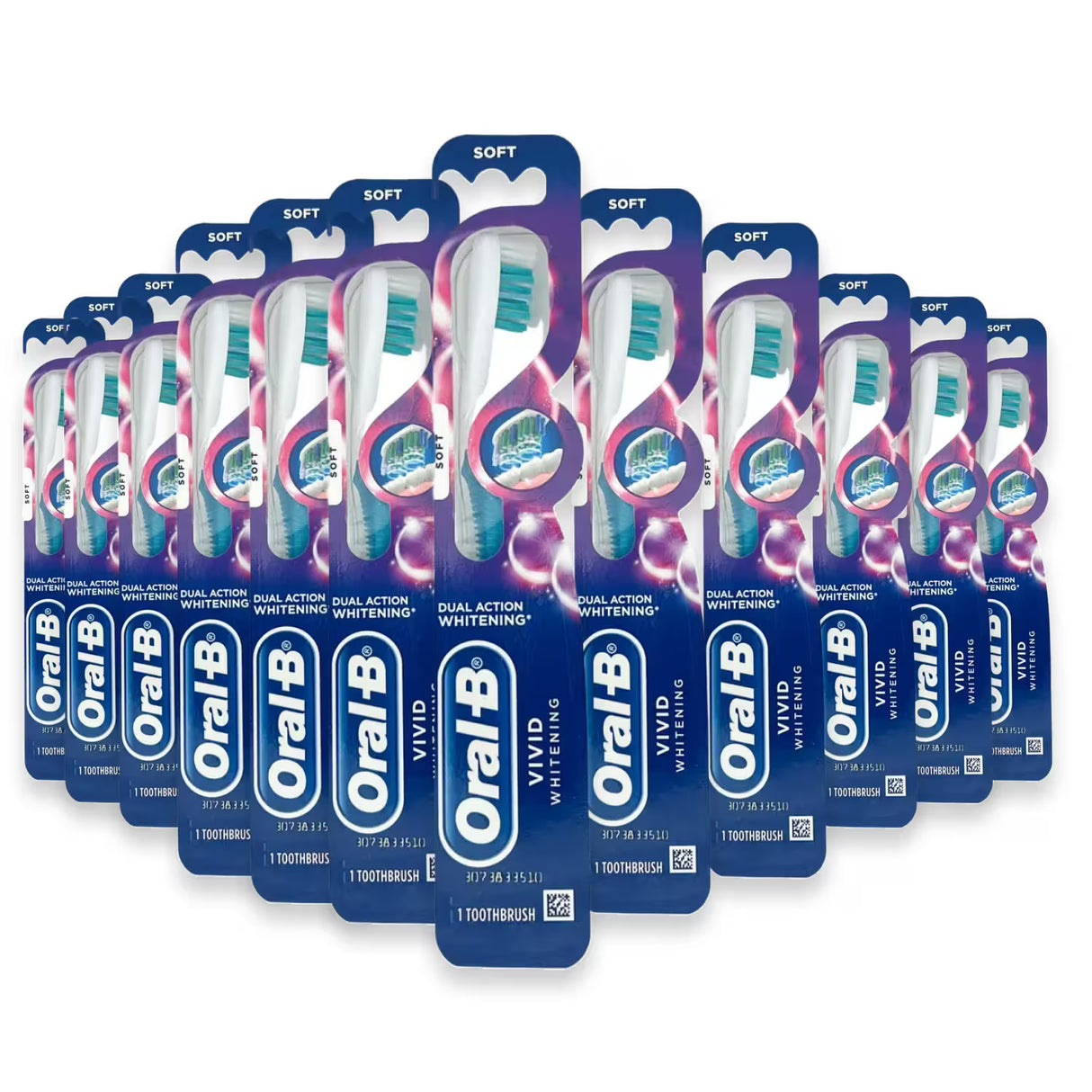 Oral-B Vivid White Manual Toothbrush Soft Bristles – 1 Count – 72 Pack