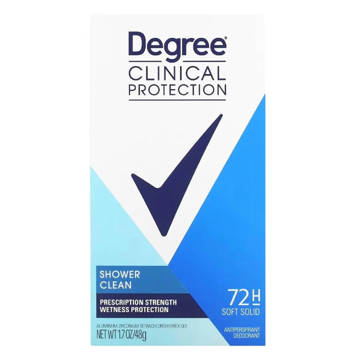 Degree Women Clinical Protection Antiperspirant Deodorant Soft Solid 1.7 oz - Shower Clean - 24 Pack