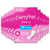 Carefree Unwrapped Unscented Panty Liners - 49 Ct - 12 Pack