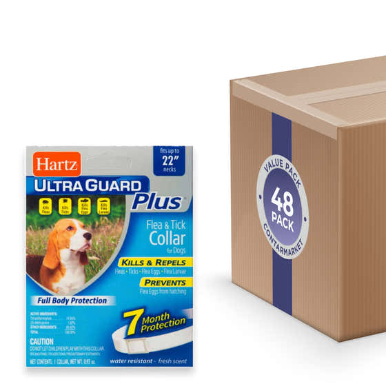 Hartz - Ultra Guard Plus Flea &amp; Tick Collar For Dogs Fits Up to 22" Necks - 48 Pack | Hartz - Pet Supplies