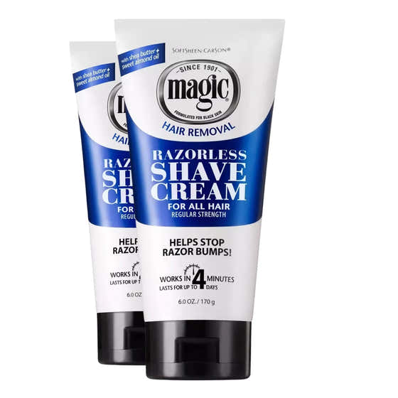 Magic Shave Razorless Shaving Cream, Normal Beard Maintenance - 6 oz - 2 Pack - Open Box | Magic - Open Box