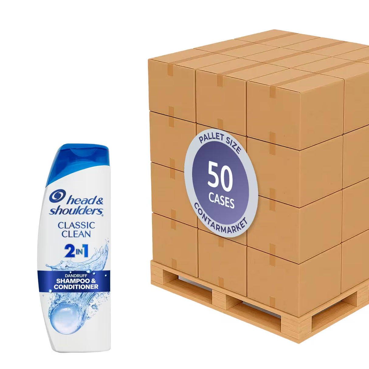 Head & Shoulders 2-in-1 Shampoo + Conditioner Classic Clean – 12.5 oz – 6 Pack - 50 cases pallet