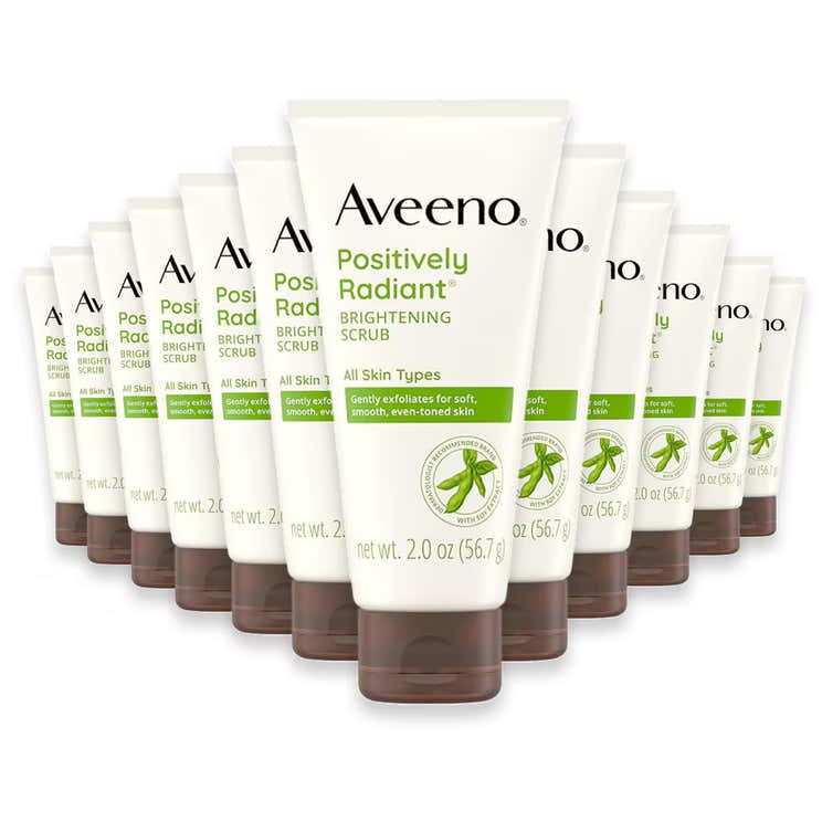 Aveeno Positively Radiant Daily Brightening Face Scrub - 2 oz - 24 Pack | Aveeno - Pre Order