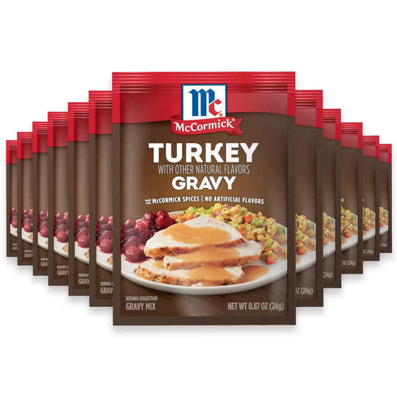 McCormick Turkey Gravy Mix, 0.87 oz - 24 Pack | McCormick - member5%