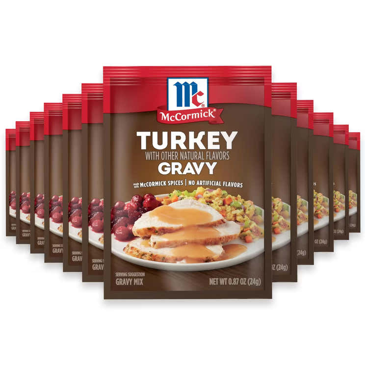 McCormick Turkey Gravy Mix, 0.87 oz - 24 Pack | McCormick - Pre Order