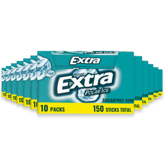 Wrigley's Extra Polar Ice Chewing Gum – 15 Pieces – 120 Pack | Wrigley's - Gum &amp; Mints