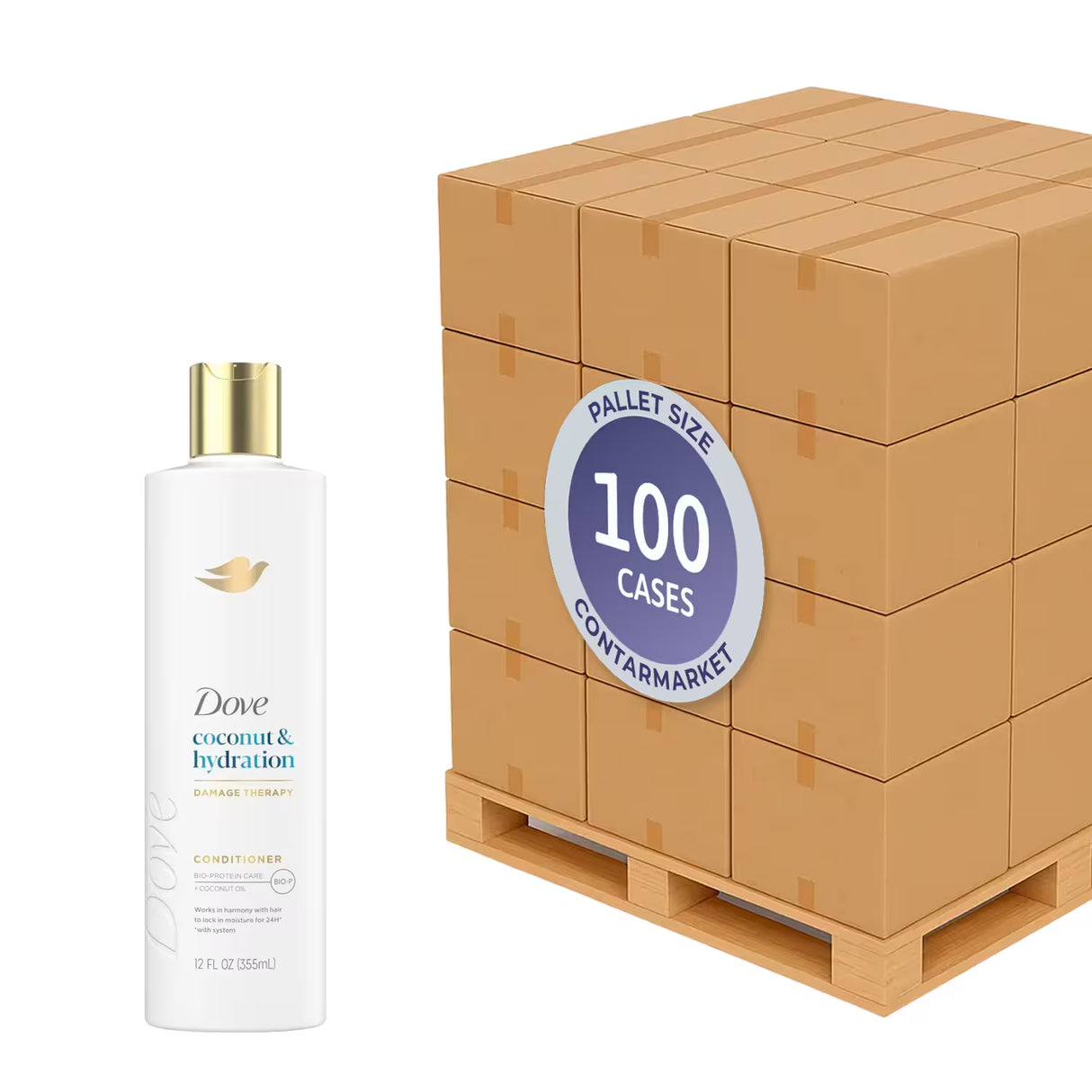 Dove Coconut & Hydration Conditioner – 12 fl oz – 6 Pack - 100 cases pallet