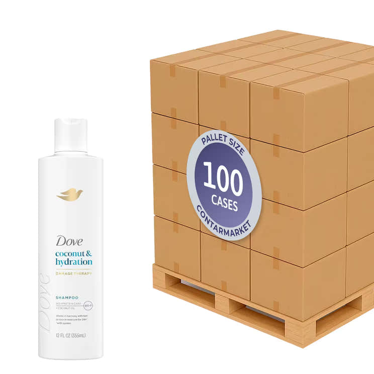 Dove Coconut &amp; Hydration Shampoo – 12 fl oz – 6 Pack - 100 cases pallet | Dove - Pallets