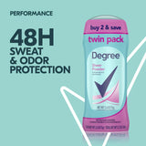 Degree - Women, Antiperspirant Deodorant, Sheer Powder, Twin Pack - 5.2 Oz - 6 Pack