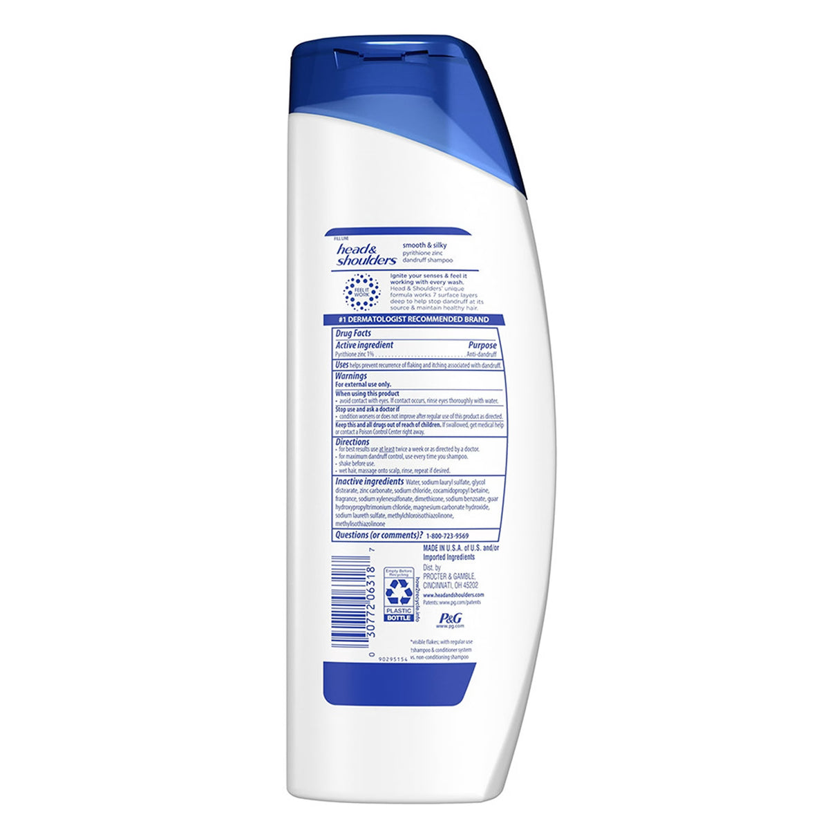 Head & Shoulders Dandruff Shampoo, Smooth and Silky, 12.5 oz - 6 Pack