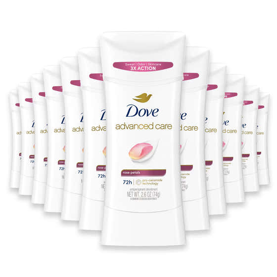 Dove Advanced Care Rose Petals Stick, 2.6 oz - 12 Pack | Dove - New Arrivals