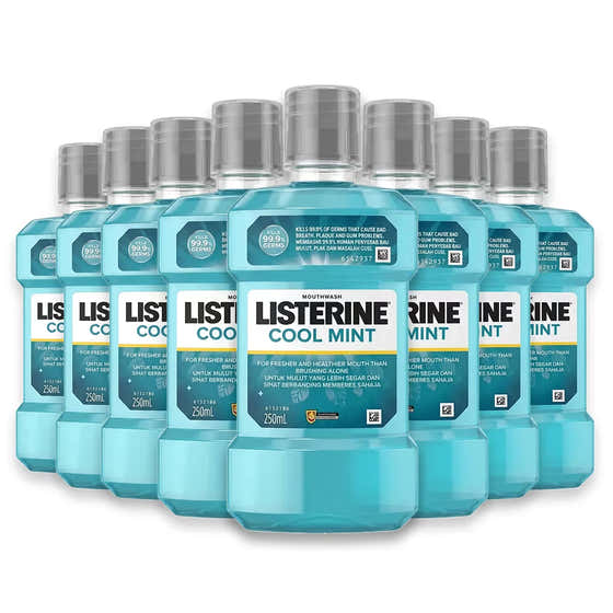 Listerine Cool Mint Mouthwash, 250 ml - 8 Pack | Listerine - Oral Care Wholesale