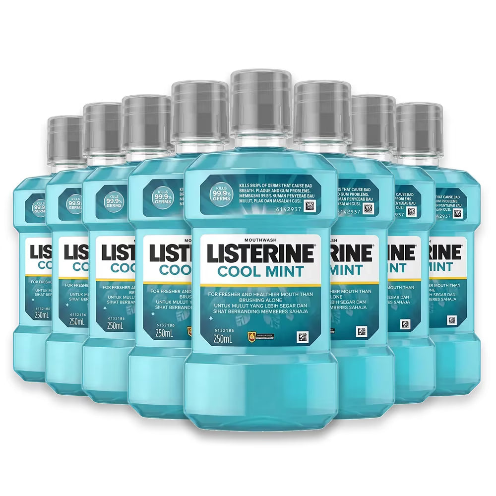Listerine Cool Mint Mouthwash, 250 ml - 8 Pack
