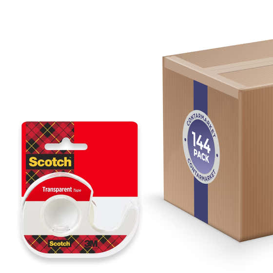 Scotch Transparent Tape 174 with Dispenser Clear - 144 Pack | Scotch - Free Shipping 120
