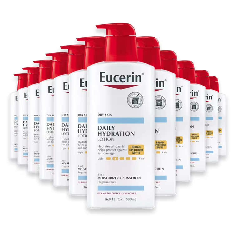 Eucerin Daily Hydration Moisturizer Lotion – 16.9 oz – 12 Pack | Eucerin - Pre Order
