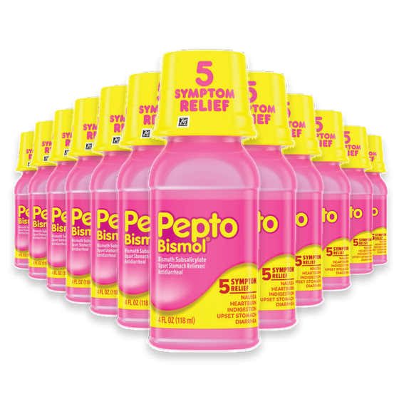 Pepto-Bismol Original Liquid Digestive Relief, 4 fl oz - 12 Pack | Pepto Bismol - First Aid