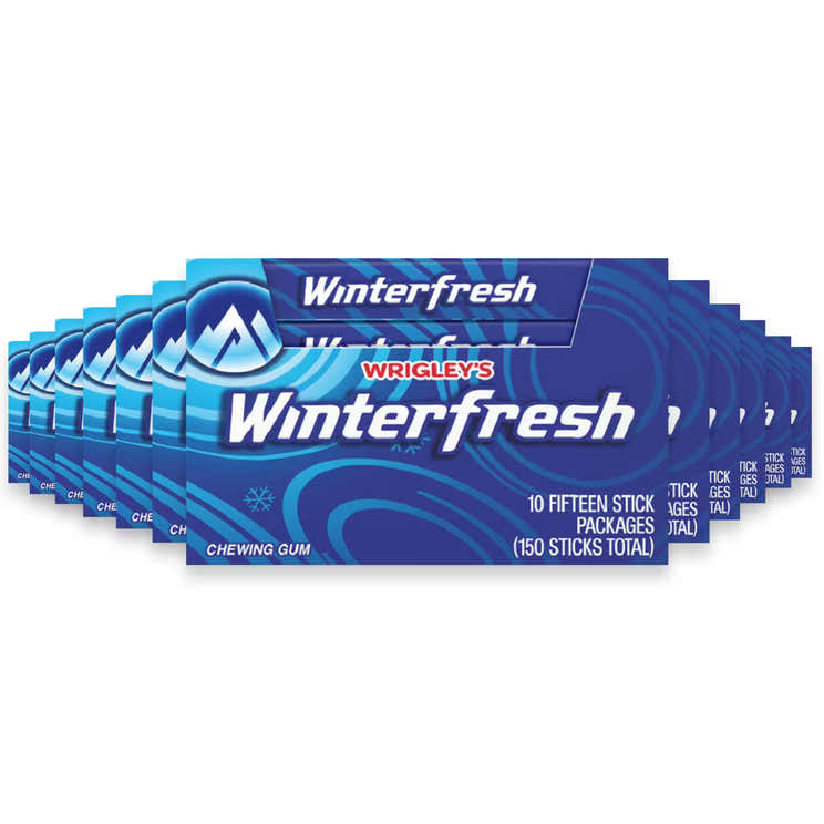 Wrigley's Winterfresh Mint Chewing Gum – 15 sticks each – 120 Pack | Wrigley's - Pre Order