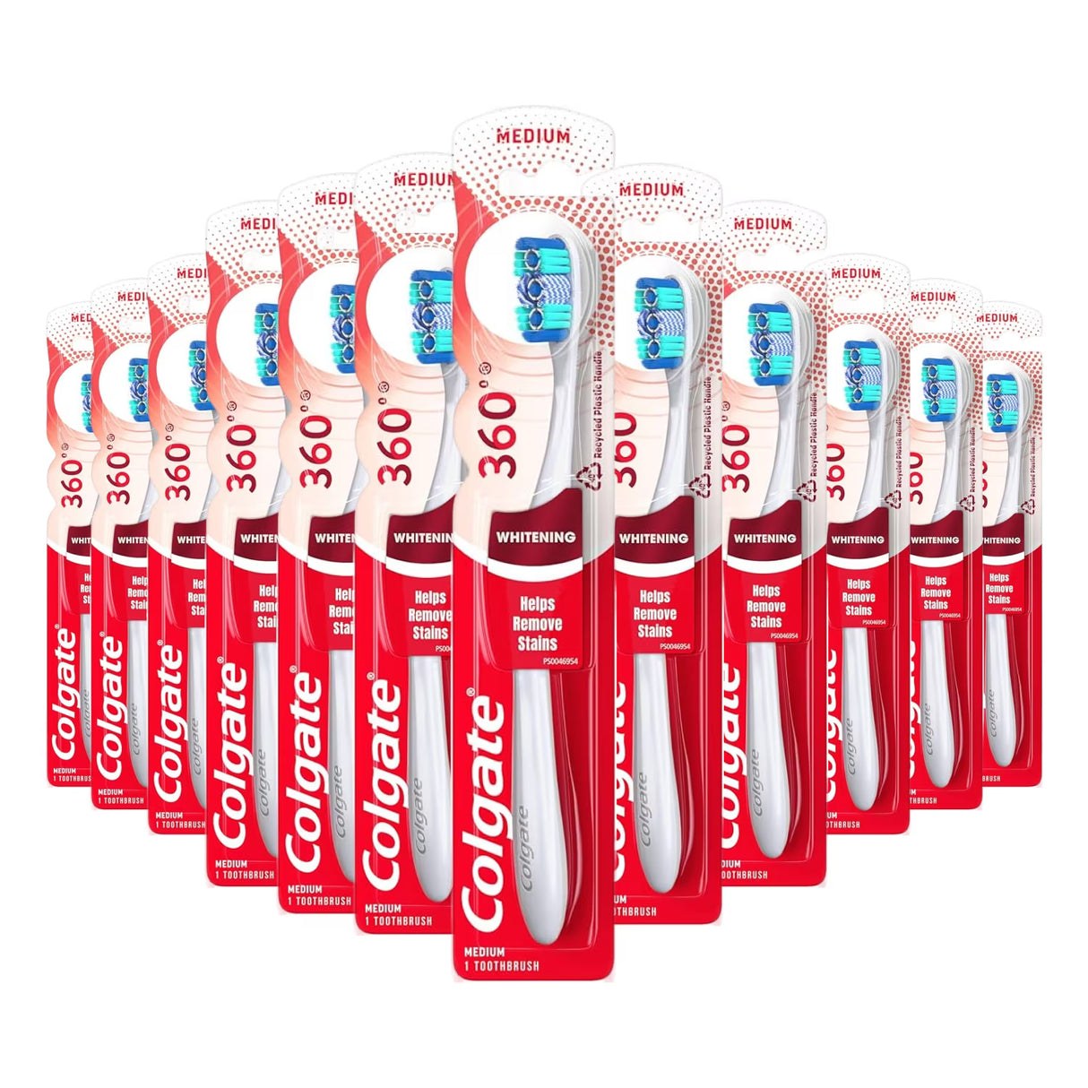 Colgate 360 Optic White Full Head Toothbrush, Medium - 72 Pack