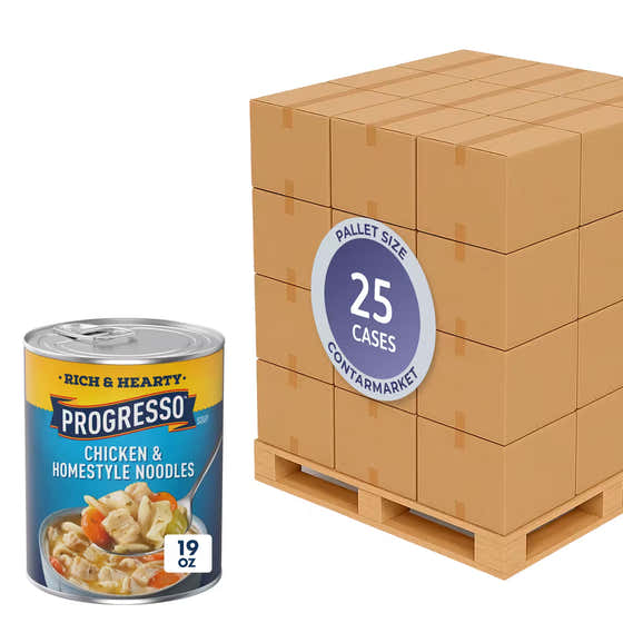 Progresso Soup Rich &amp; Hearty Chicken Noodles – 19 fl oz – 12 Pack - 25 cases pallet | Progresso - Progresso