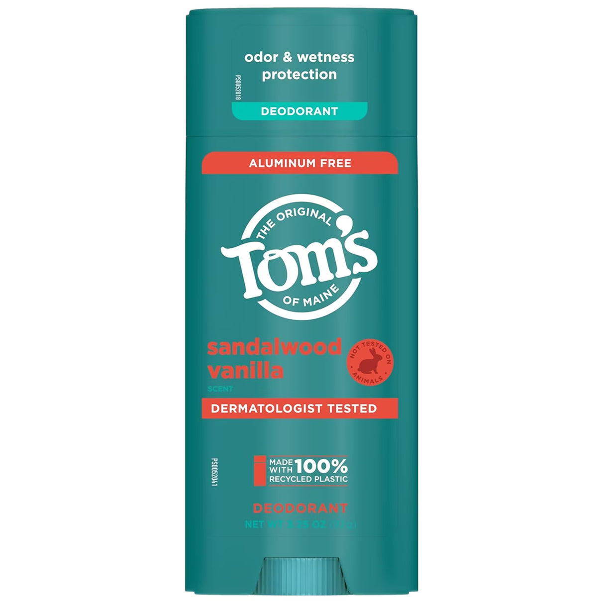 Tom’s of Maine Sandalwood Vanilla Aluminum-Free Deodorant Stick - 3.25 oz - 12 Pack