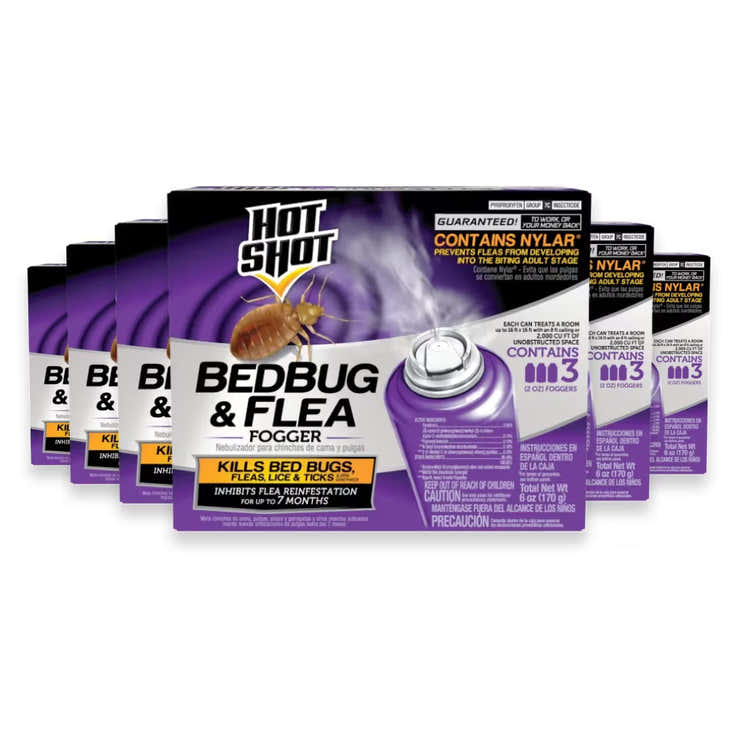 Hot Shot Bed Bug &amp; Flea Fogger, 3 per pack - 2 Oz - 6 Pack | Hot Shot - Pre Order