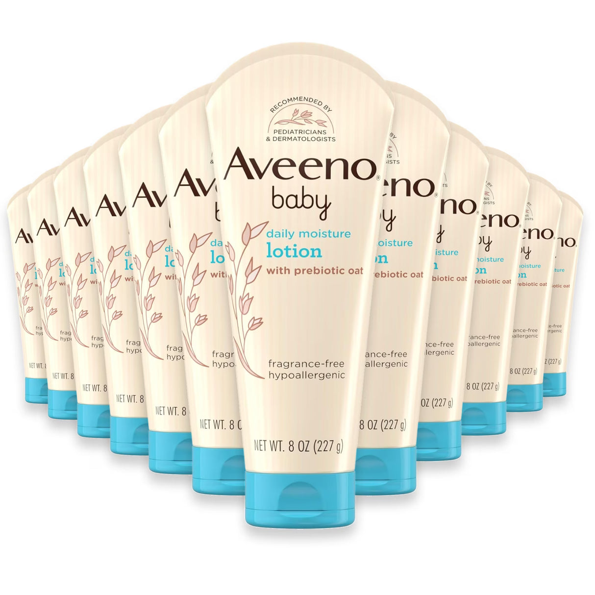Aveeno Baby Daily Moisture Lotion Fragrance Free – 8 oz – 12 Pack
