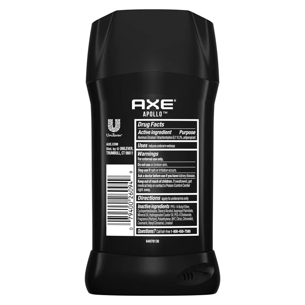 Axe - Apollo Invisible Solid Antiperspirant & Deodorant Stick - 2.7 Oz - 12 Pack