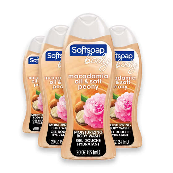 Softsoap - Moisturizing Body Wash, Luminous Oils Macadamia Oil &amp; Peony - 20 Oz - 4 Pack | Softsoap - Health &amp; Beau...