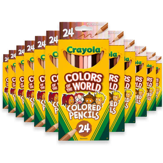 Crayola Colors of the World Colored Pencils - 24ct - 36 Packs | Crayola - School &amp; Office Supplies - Wholesale