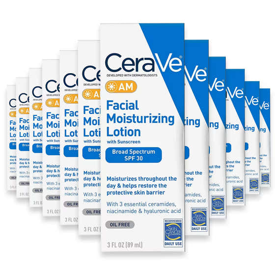 CeraVe AM Facial Moisturizing Lotion with SPF 3 oz - 12 Pack | CeraVe - CeraVe