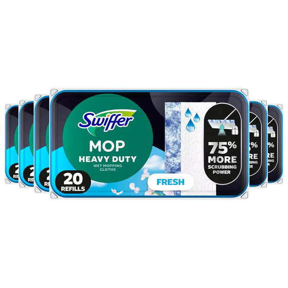 Swiffer Heavy Duty Wet Mopping Cloth Refills Fresh Scent 20 Ct - 6 Pack | Swiffer - New Arrivals
