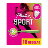 Playtex Sport Tampons Regular, Unscented  18 Ct - 12 Pack