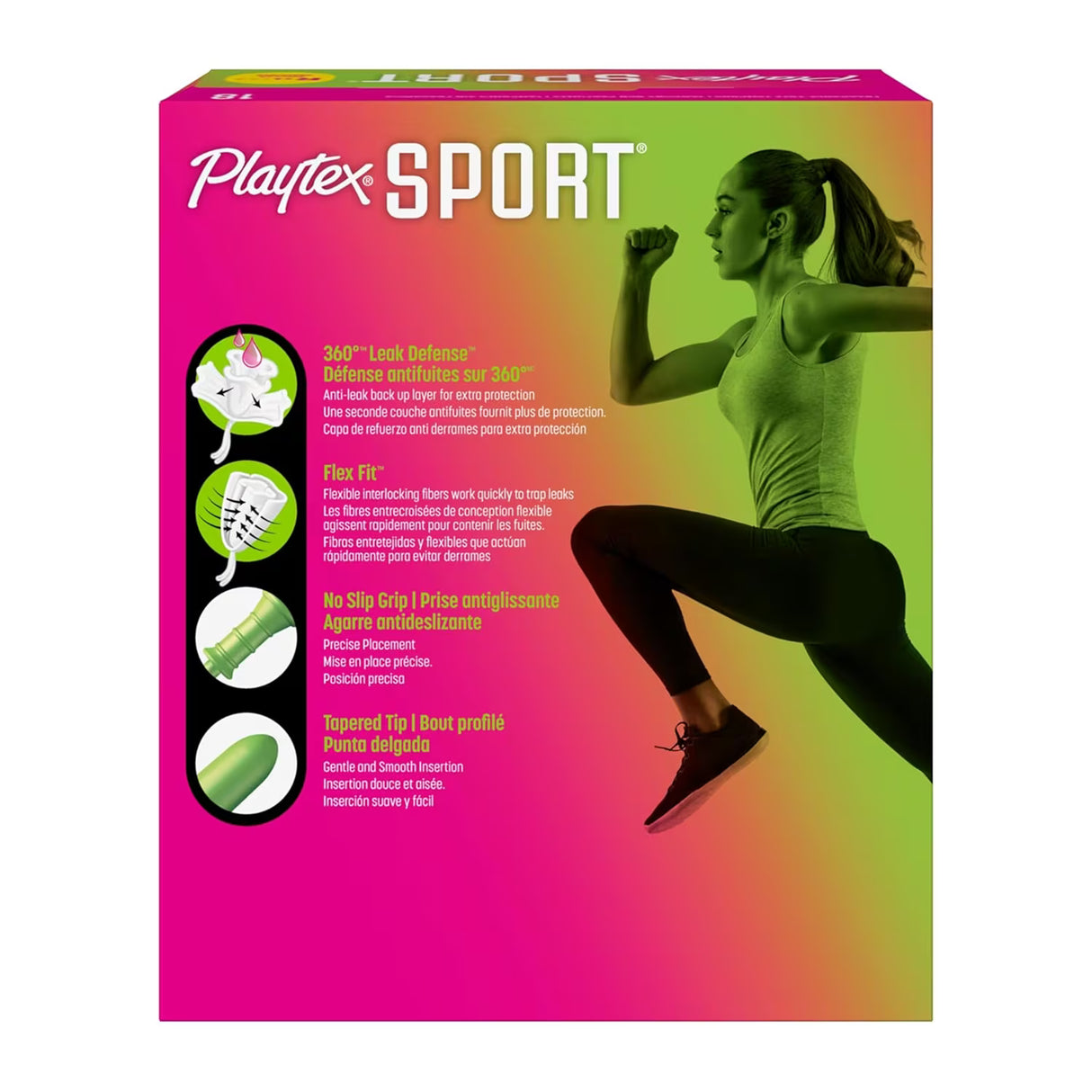 Playtex Sport Tampons Regular, Unscented  18 Ct - 12 Pack