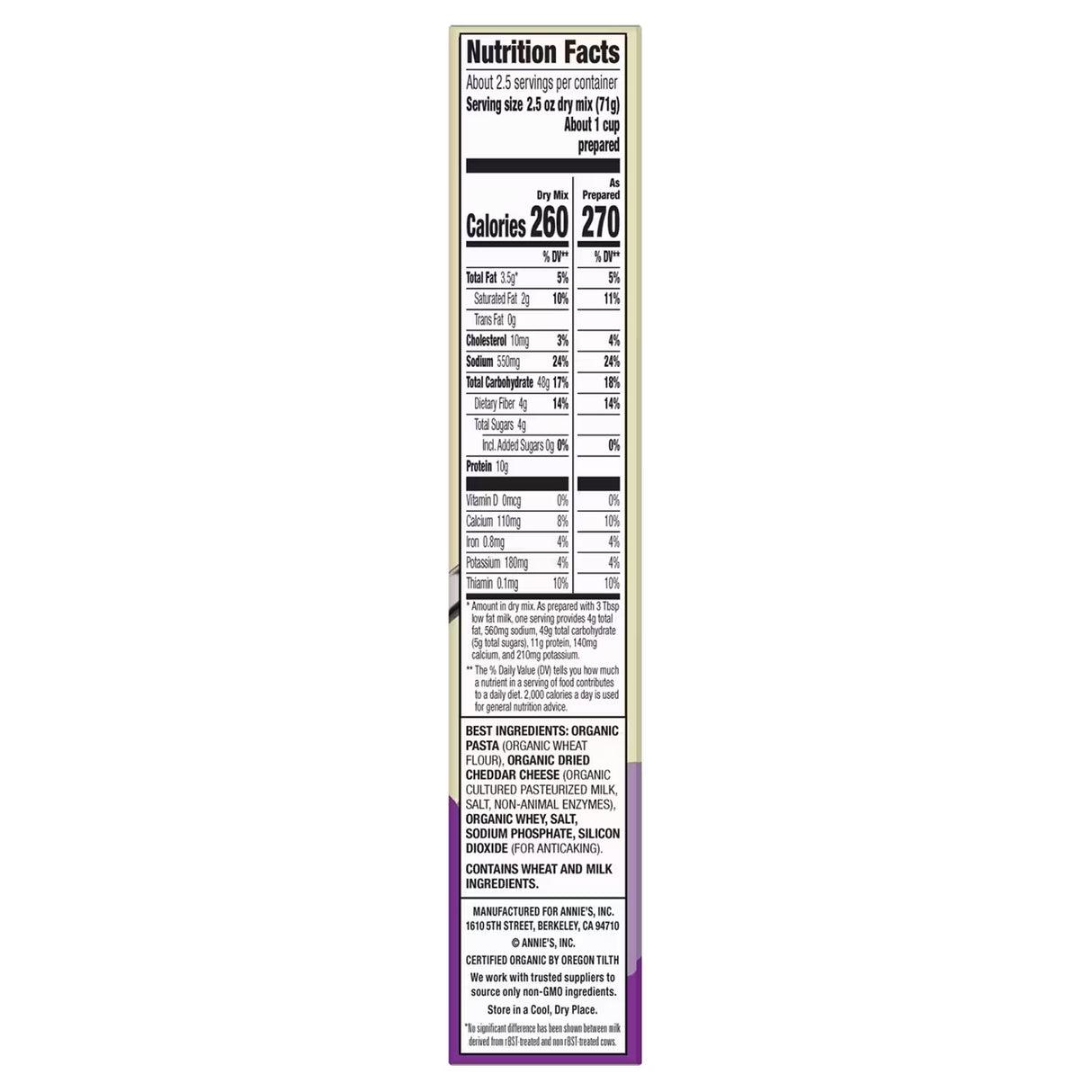 Annie’s Organic Shells & White Cheddar Macaroni & Cheese – 6 oz – 12 Pack