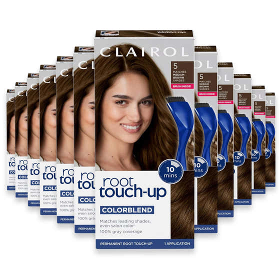 Clairol Root Touch-Up Permanent Hair Color Kit, #5 Medium Brown - 12 Pack | Clairol - Wholesale