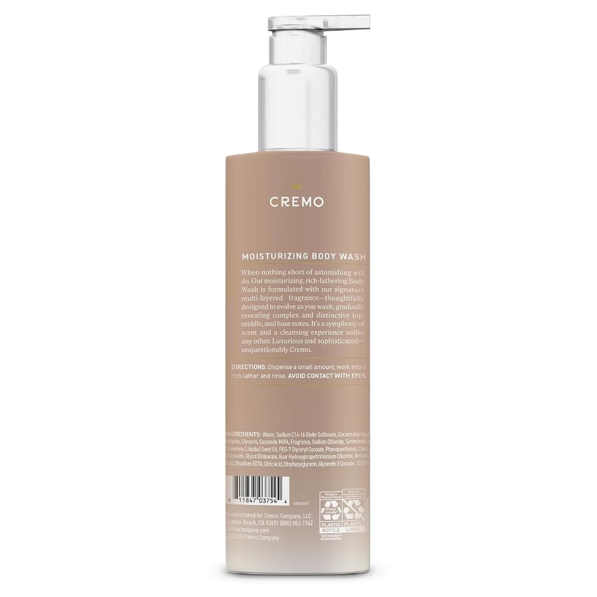 Cremo White Jasmine & Amber Body Wash, 16 oz - 12 Pack