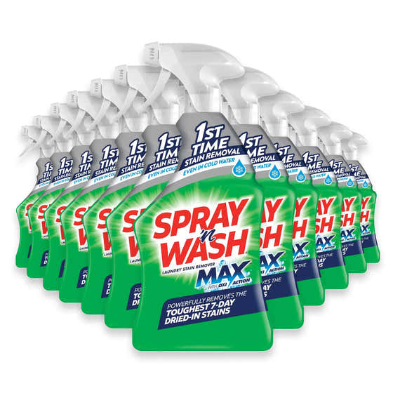 Spray 'n Wash Max Maximum Strength Laundry Stain Remover Trigger Spray 16 oz - 12 Pack | Spray 'n Wash - Laundry