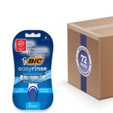 BIC -  EasyRinse Anti-Clogging Men s Disposable Razors 4 Blades, 2 Count - 72 Pack