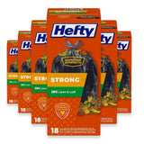 Hefty Cinch Sak Lawn & Leaf Trash Bags 39 Gallon – 18 Count – 6 Pack
