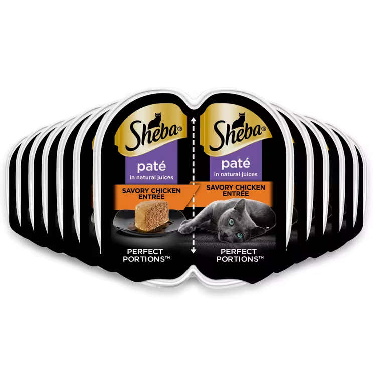 Sheba Perfect Portions Wet Cat Food Savory Chicken Entrée – 2.6 oz – 24 Pack | Sheba - Pre Order