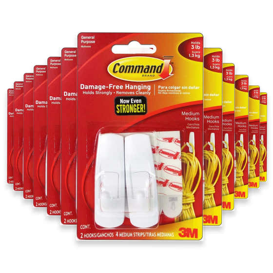 3M Command Medium Hooks - 2pk - 36 Pack | 3M - Wholesale