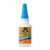 Gorilla - Super Glue, Dries Clear, White, Art & Stationery Adhesive - 0.53 Oz - 6 Pack