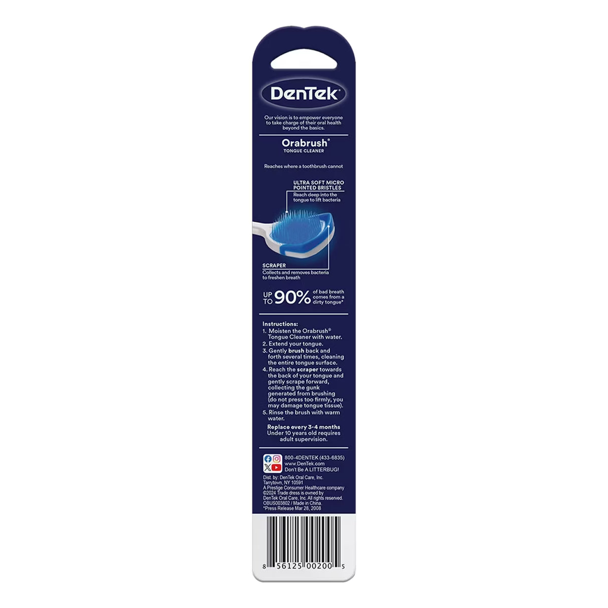 DenTek Orabrush Tongue Cleaner 1CT - 24 Pack