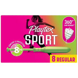 Playtex Sport Tampons Regular Absorbency Unscented – 8 Count – 48 Pack